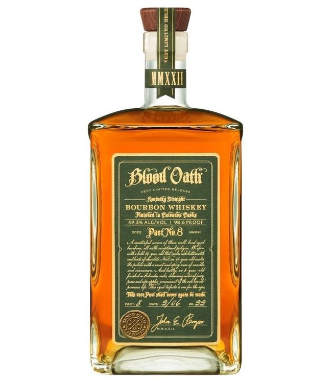 Blood Oath Pact No. 8 Kentucky Straight Bourbon Whiskey bottle