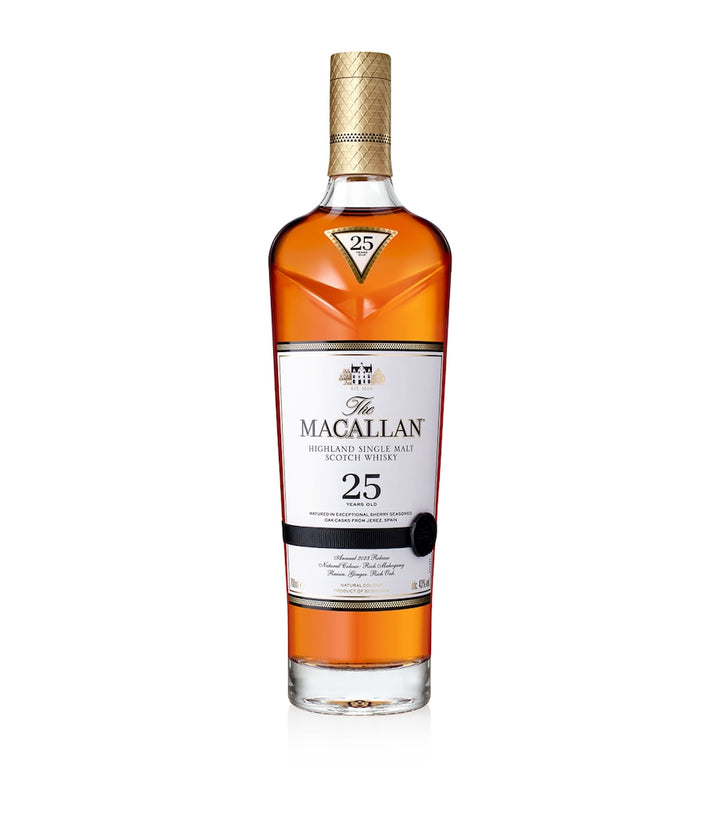 The Macallan 25 Year Old Sherry Oak Single Malt Scotch Whisky bottle