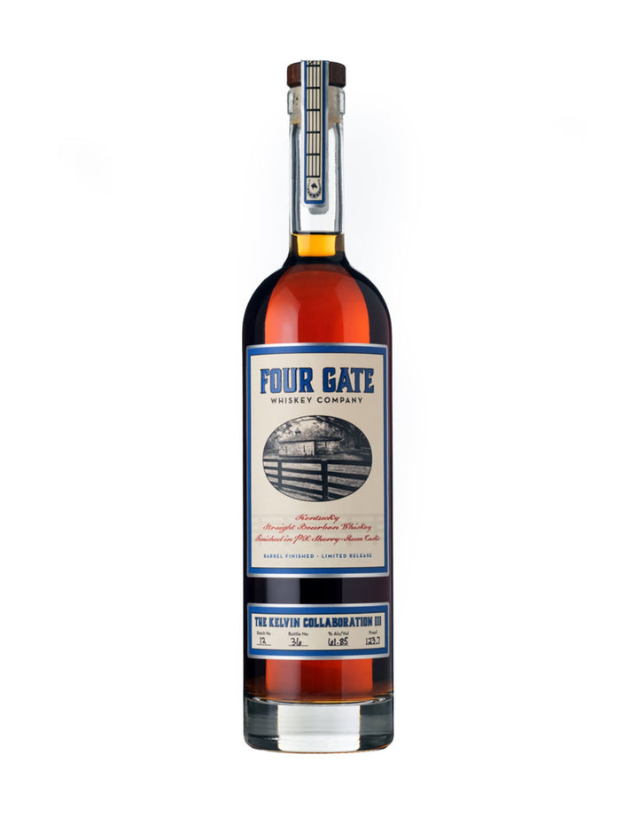 Four Gate Kelvin Collaboration III Batch 12 Bourbon Whiskey bottle