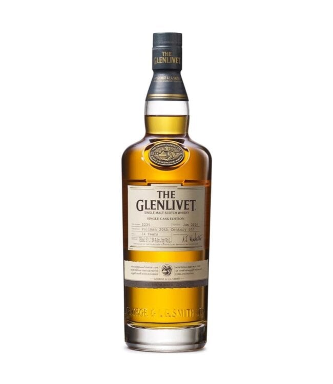 The Glenlivet Single Cask Pullman 20th Century Single Malt Scotch Whisky bottle