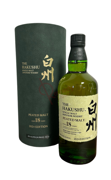 Hakushu 18 Year Old Peated Malt Japanese Whisky 2024 Edition 700mL bottle