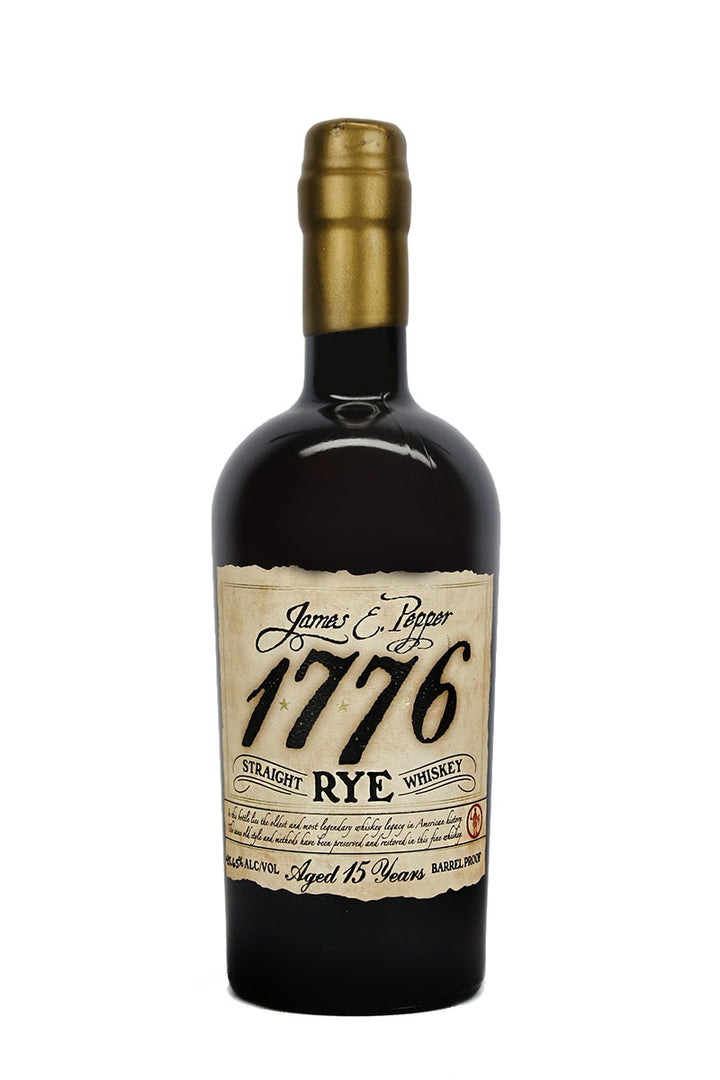 James E. Pepper 1776 15 Year Old Straight Rye Whiskey bottle