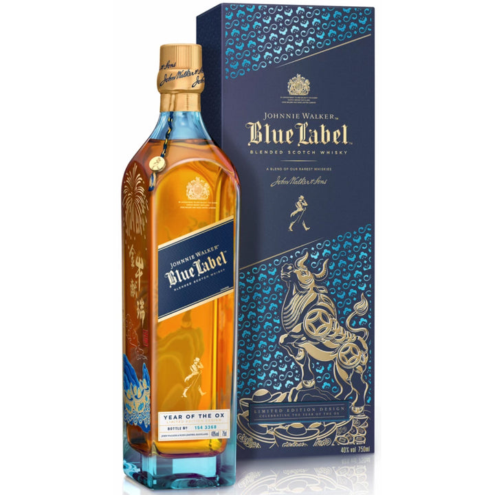 Johnnie Walker Blue Label Year Of The Ox Limited Edition Blended Scotch Whisky bottle