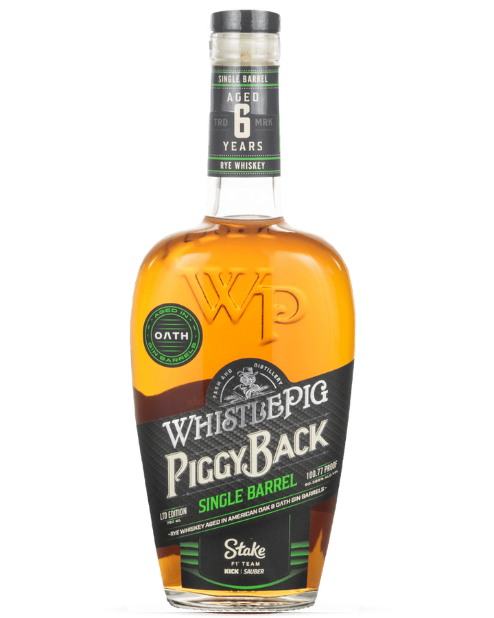 WhistlePig Rye Whiskey Piggyback Stake F1 Team Limited Edition bottle