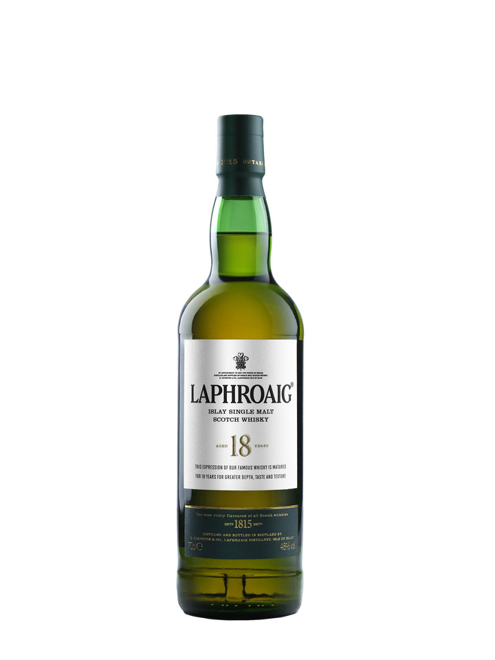 Laphroaig 18 Year Old Single Malt Scotch Whisky bottle