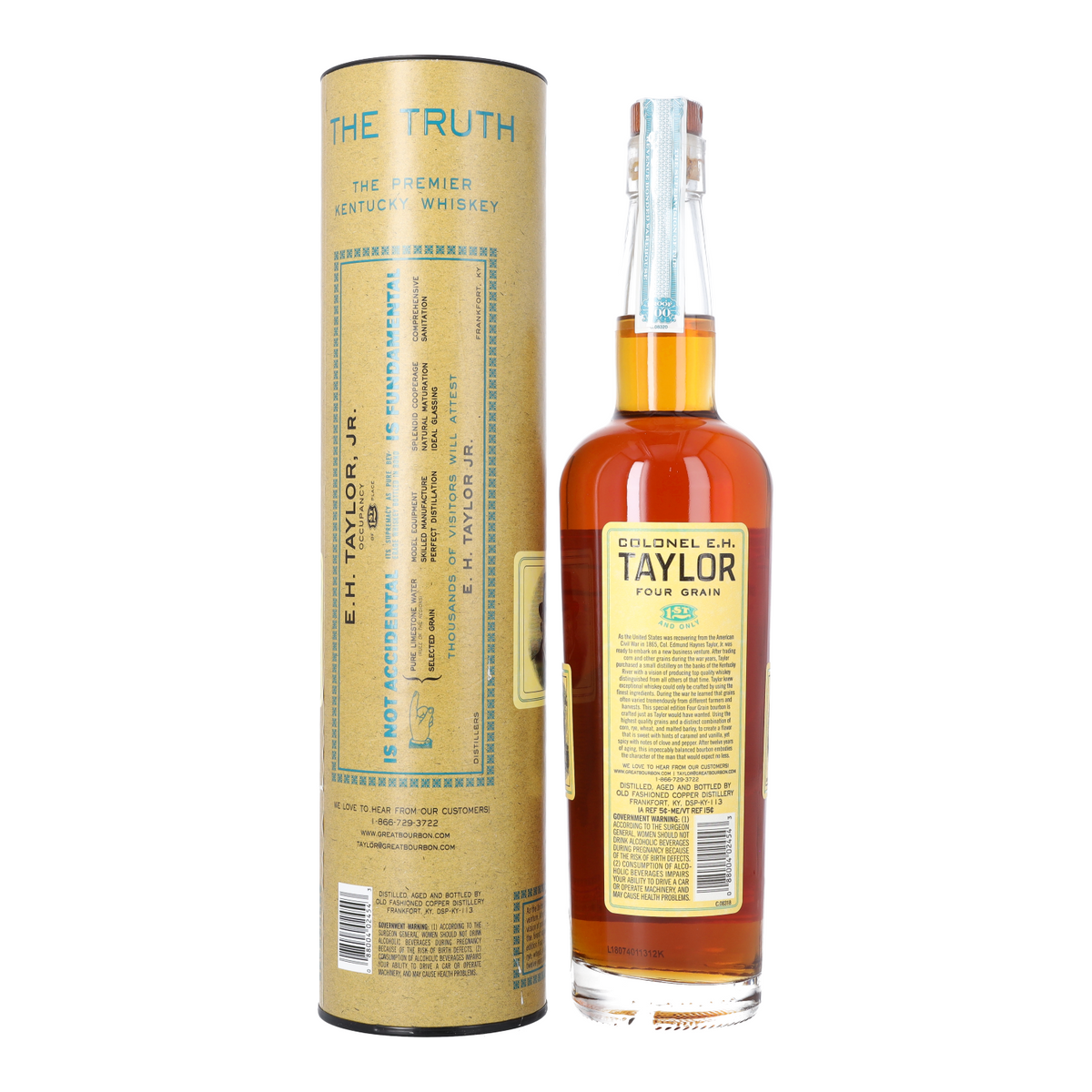 E.H. Taylor Four Grain 100 Proof Bourbon bottle