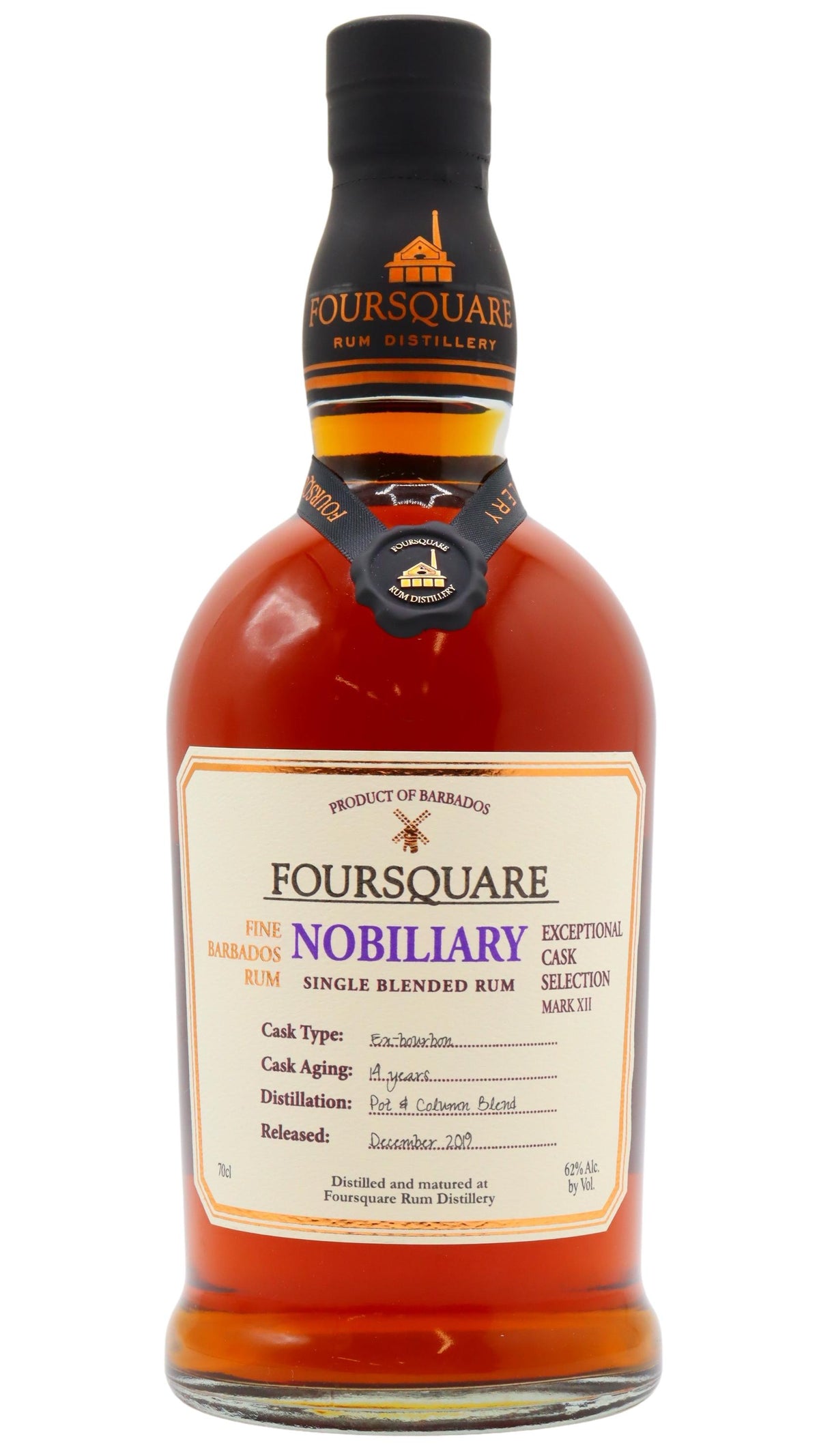 Foursquare Nobiliary 14 Year Old Rum bottle
