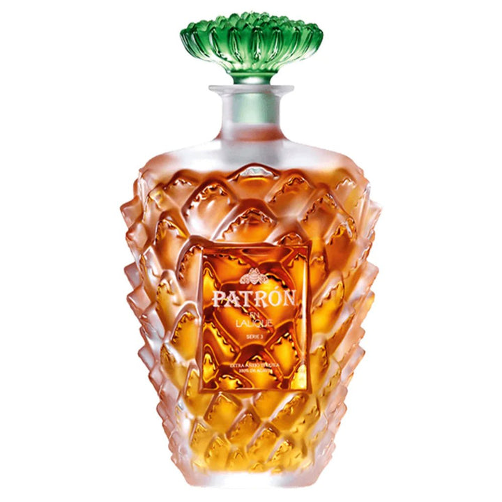 Patrón en Lalique Serie 3 Extra Añejo Tequila bottle