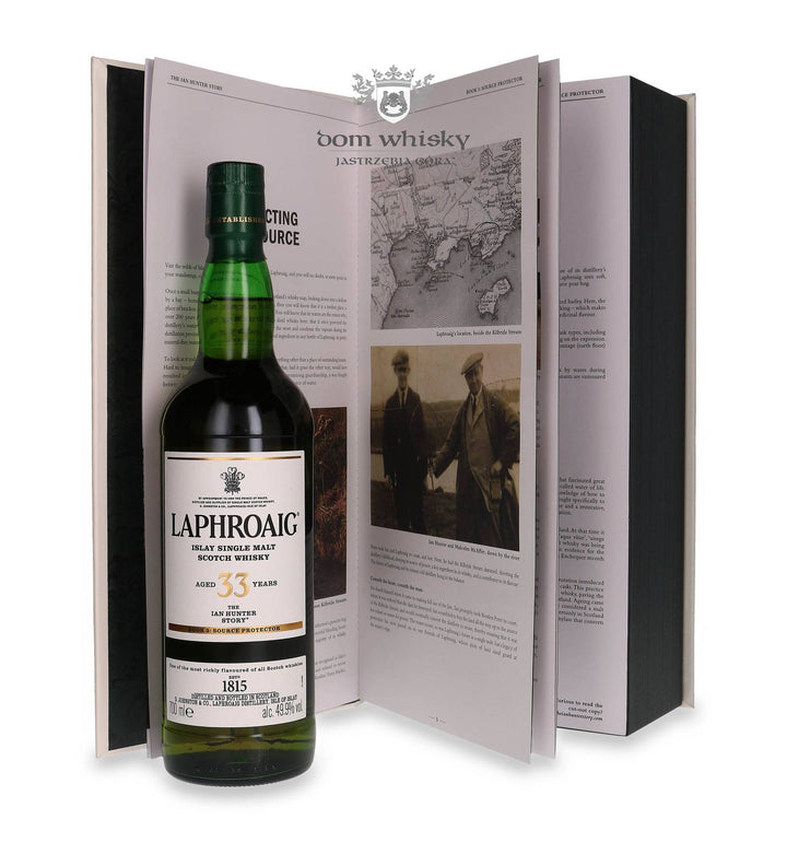 Laphroaig The Ian Hunter Story 'Book 3 Source Protector' 33 Year Old Single Malt Scotch Whisky bottle