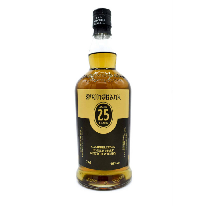 Springbank 25 Year Old Single Malt Scotch Whisky bottle
