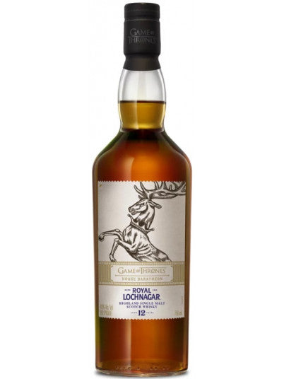 Game of Thrones House Baratheon Royal Lochnagar 12 Year Old Single Malt Scotch Whisky bottle