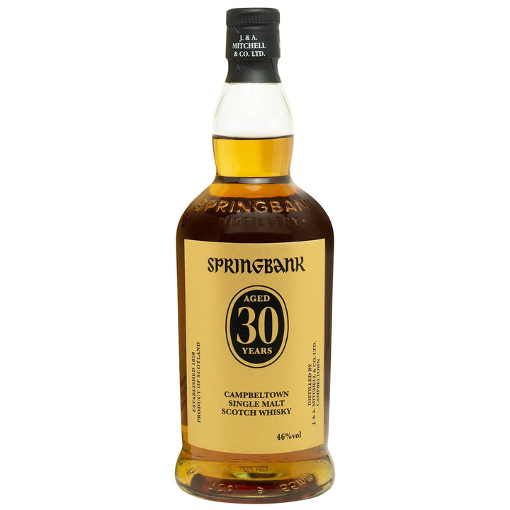 Springbank 30 Year Old Single Malt Scotch Whisky bottle