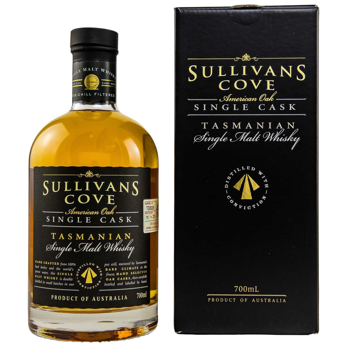 Sullivans Cove American Oak Single Cask bottle