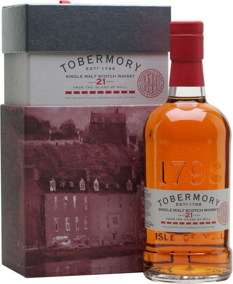 Tobermory 21 Year Cask Strength Manzanilla Finish Scotch Whisky bottle