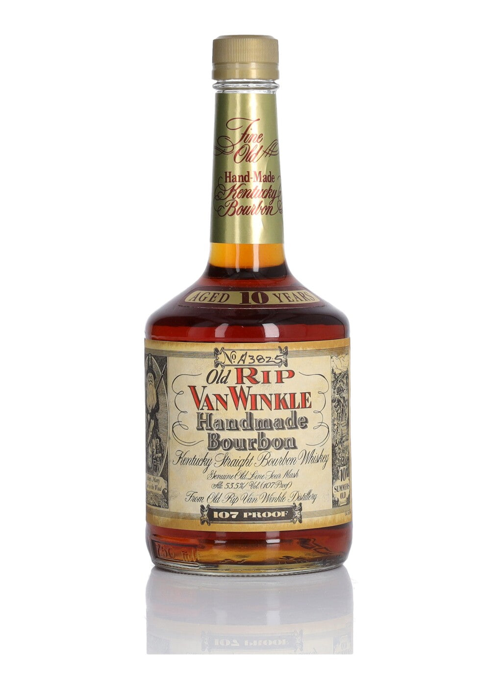 Old Rip Van Winkle 10 Year Old 107 Proof Bourbon Whiskey bottle