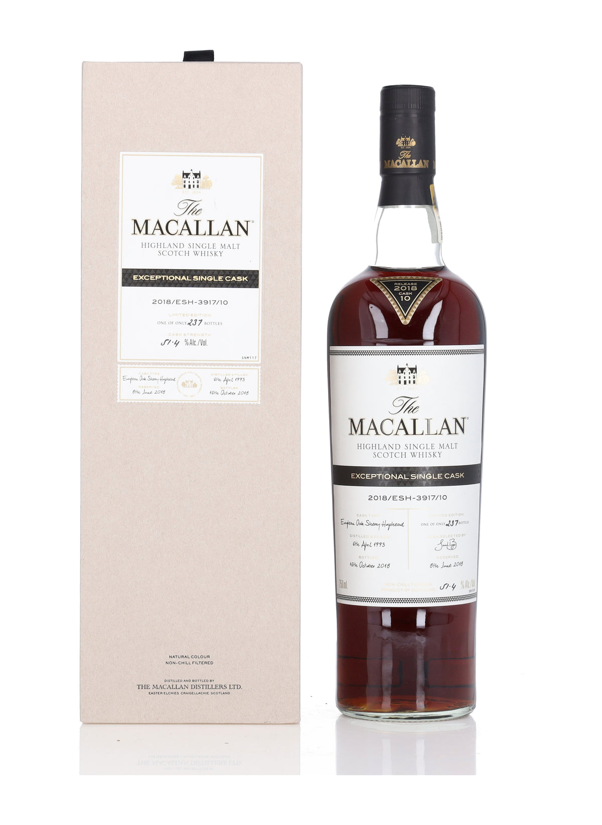 The Macallan Exceptional Cask 2018/ESH-3917/10 Single Malt Scotch Whisky bottle